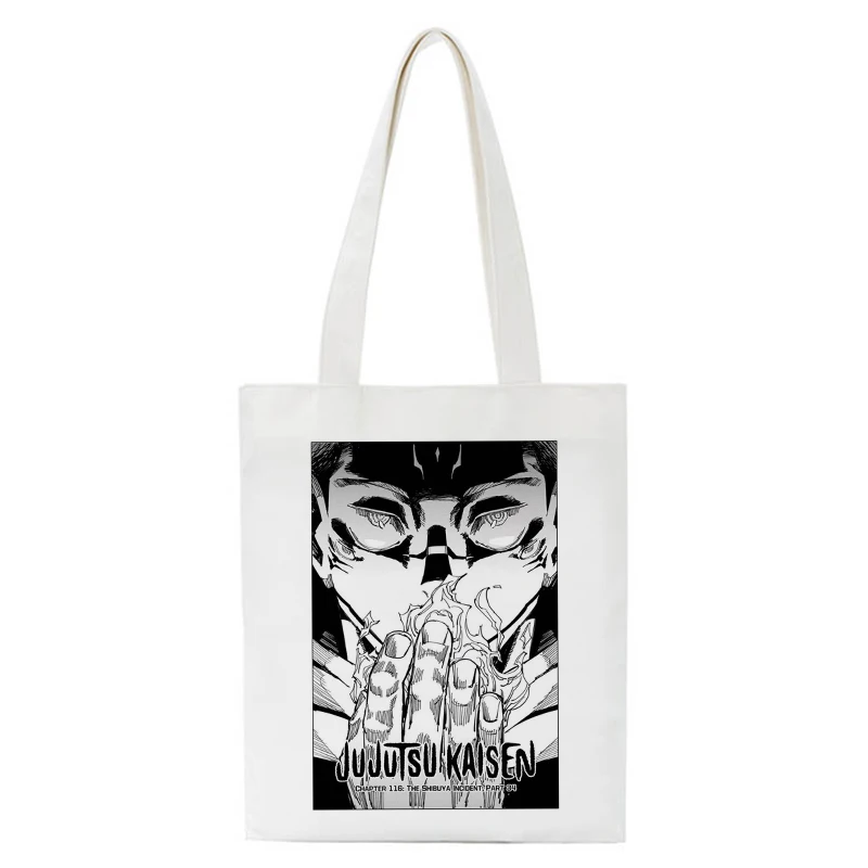 Jujutsu Kaisen-Bolso Kawaii de Anime japonés para mujer, bolsa de compras Harajuku de lona, bolso de mano para chica, bolso de hombro para mujer