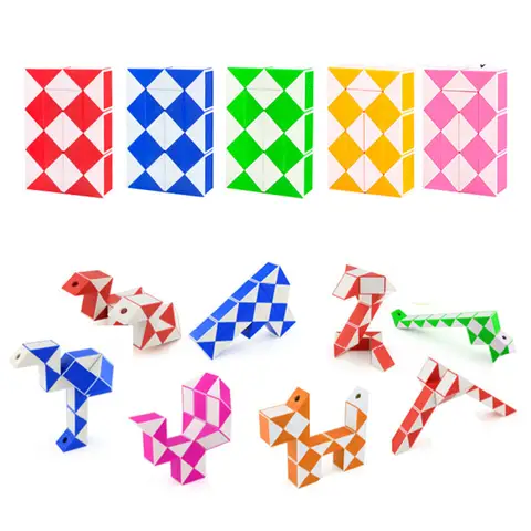 Moyu Magic Ruler Snake 3D Magic Ruler Cube 24 Segments Cubo Magico Snake Twist Cube Puzzle Jouet éducatif pour enfants Cadeau