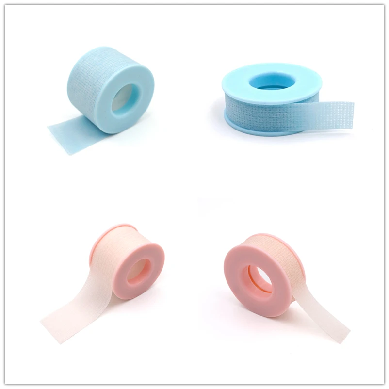 Vlies-Wimpernband aus Silikongel, atmungsaktiv, empfindlich, beständig, mikroporös, blau/rosa, Augenpolster, Wimpernverlängerungswerkzeuge – Detail 1
