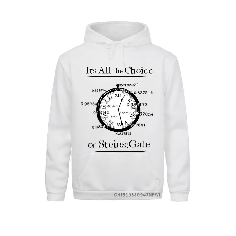 Steins Gate Sweatshirt The Choice Of Steins Gate Hoodie Costume Men Pullover Print Cute Plus Size Streetwear Sportswear