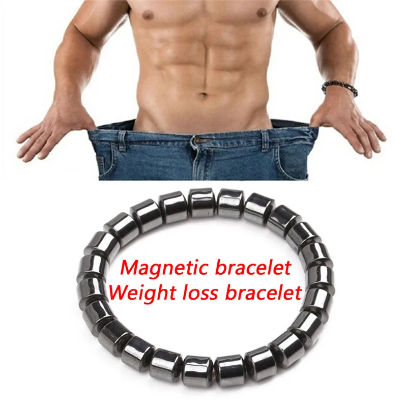 Colorful Bracelet Hematite Magnetic Weight Loss Slimming Bangles Black Gallstone Acupoint Massage Health Care Accessories New