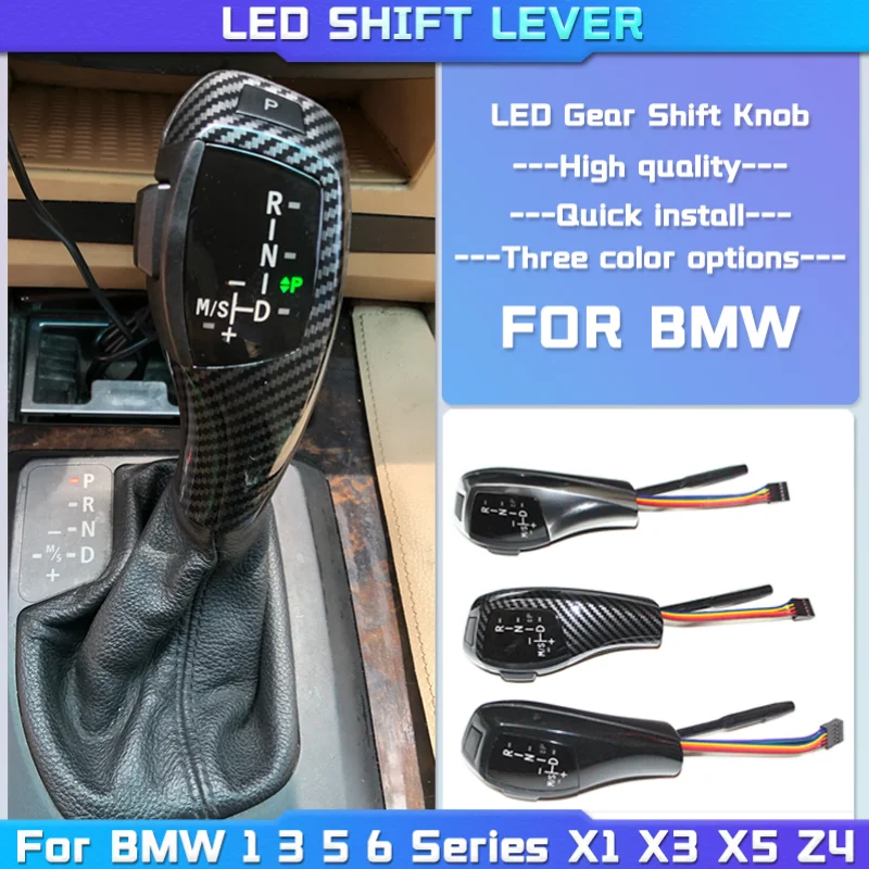 LED Gear Shift Knob Shifter Lever For BMW 1 3 5 6 Series E90 E60 E46 85 E86 E39 E53 E92 E87 E93 E83 X1 X3 Z4 E89 Car Accessories