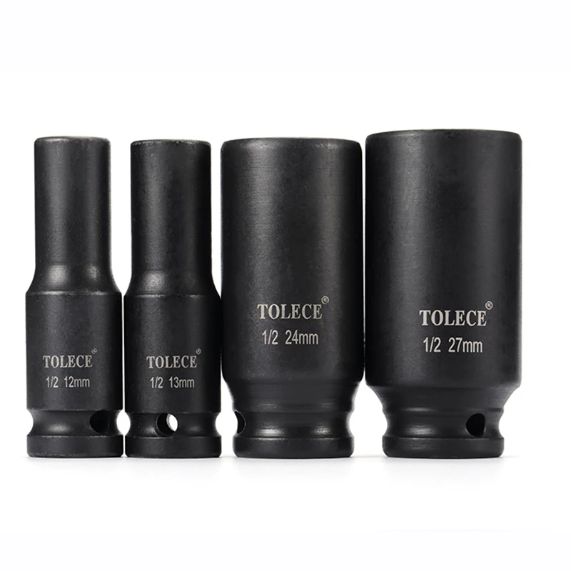 임팩트 소켓 세트, 8-41mm 슬리브, 육각 공압, 긴 헤비 타이어 슬리브 헤드, 리튬 전기 렌치용 수공구, 1/2 인치