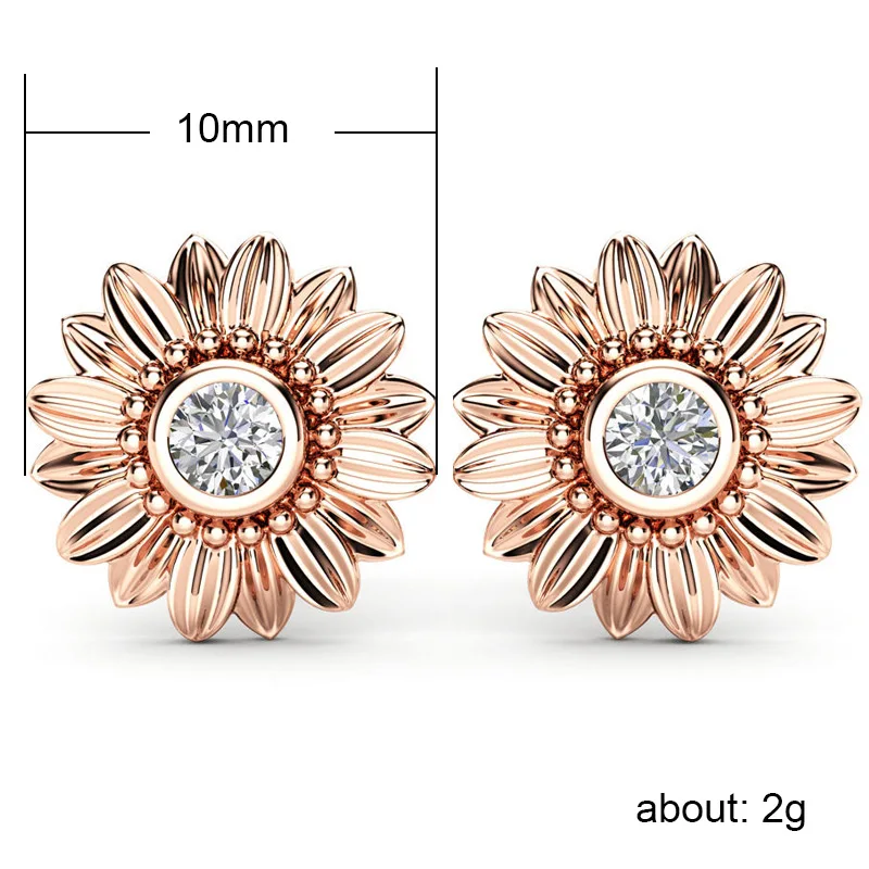 Women's Trendy Sunflower Stud Earrings