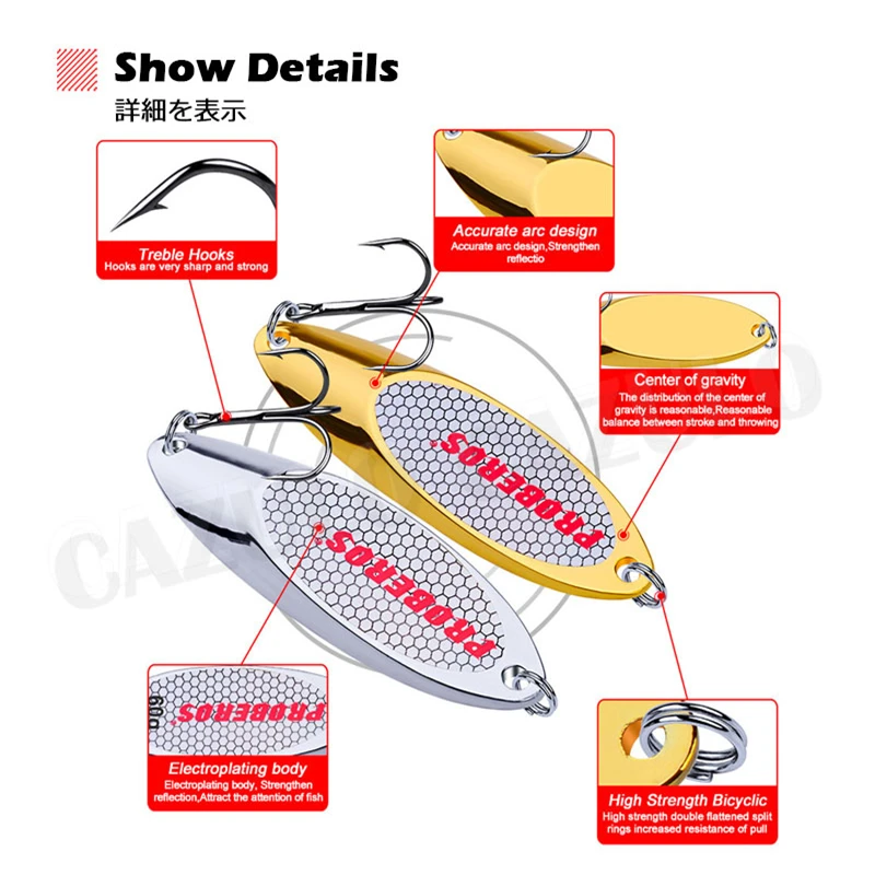 Sinking Metal Spoon Fishing Lure Accesorios Isca Artificial Weights 1.5-60g Bait Bass Articulos De Pesca Carp Fish Tackle Leurre