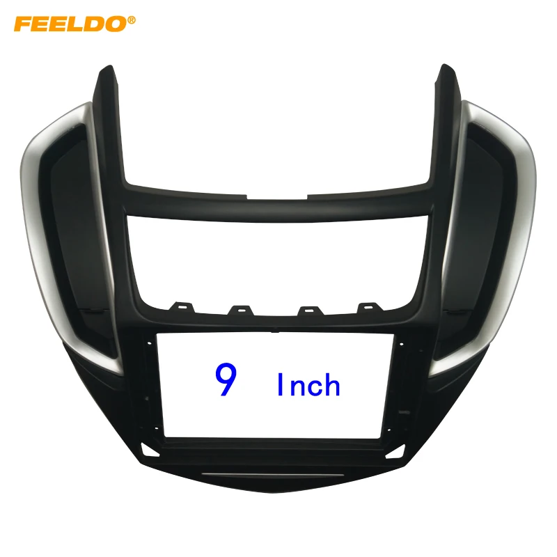 

FEELDO Car 2Din Audio Face Plate Fascia Frame For Chevrolet Trax 9" Big Screen Radio Stereo Panel Dash Mount Refitting Kit