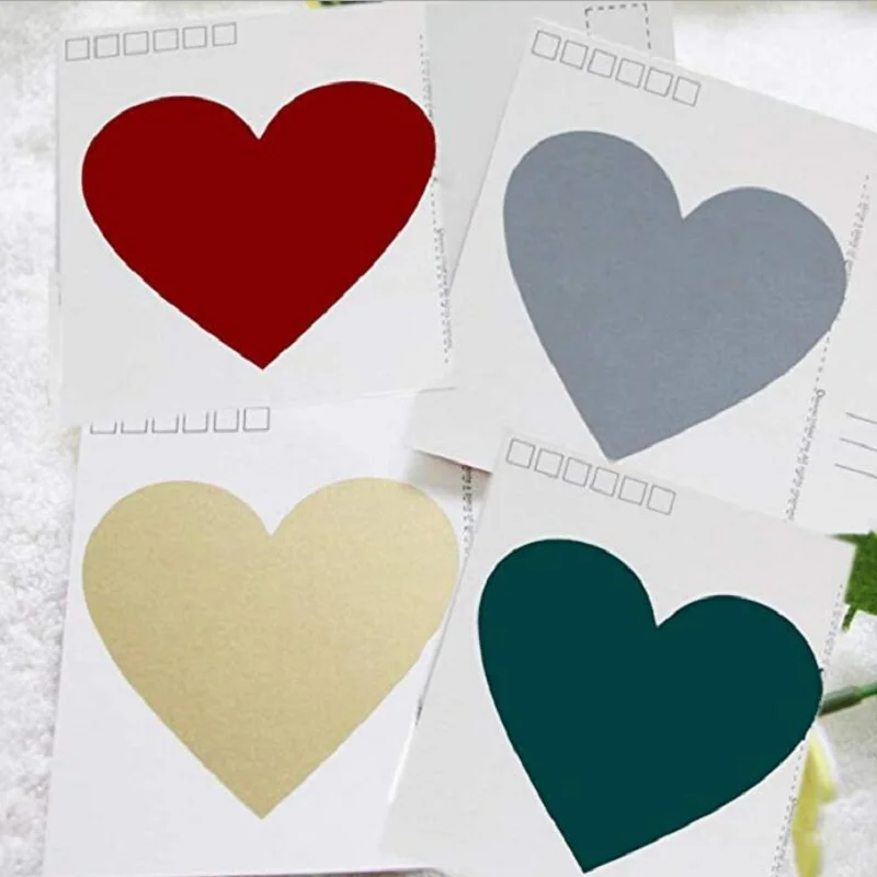 50 Stks/partij Nieuwe Gouden Rood Hart Dialoogvenster Ontwerp Kras Coating Sticker Diy Multifunctionele Label Sticker
