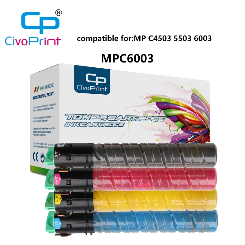 

civoprint Compatible MP C6003 mpc6003 copier Toner Cartridge For Ricoh MP C4503 5503 6003 printer