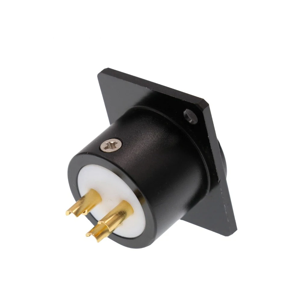 EIZZ EZ-108M/EZ-108F 24K Gold Plated Tellurium Copper 3-PIN  XLR Connector MIC AMP CANNON Plug Adapter PTFE Insulator