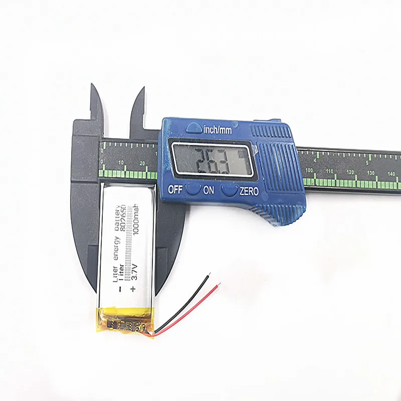 グッドqulityの3.7v、1000mah、802650ポリマーリチウムイオン/リチウムイオン電池のためのおもちゃ、電源銀行、gps、mp3、mp4、携帯電話、スピーカー