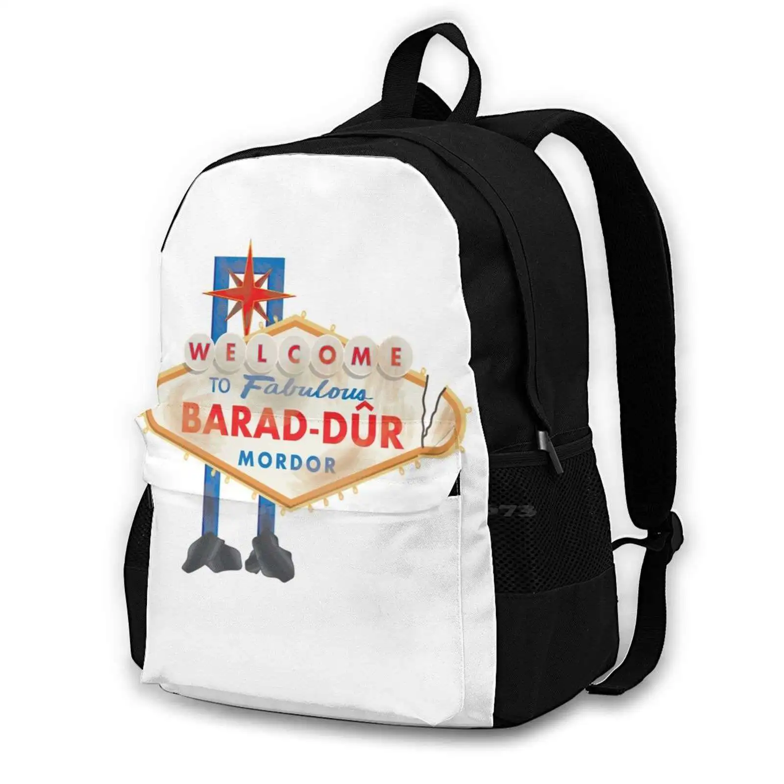 

Welcome To Barad Dur New Arrivals Unisex Bags Student Bag Backpack Barad Dur Orcs Mordor Lord Rings
