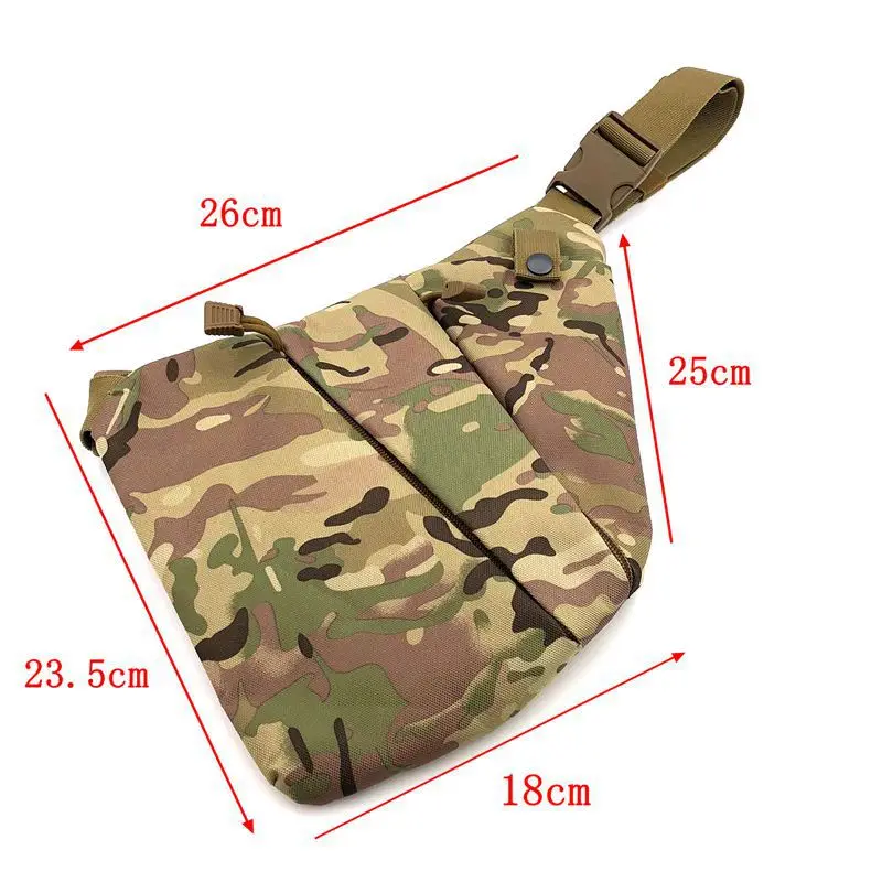 Concealed Tactical Bag Storage Gun Bag Holster Men\'s Left Right Nylon Shoulder Bag Anti-theft Chest Bag Hunting Sling XA696WA