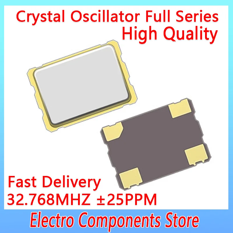 32.768M Active Patch Crystal Oscillator 4Pin 7050 4 Pins SMD Oscillator 32.768MHZ 5*7mm 2.25V-5.5V ±25PPM 7.0*5.0MM OSC