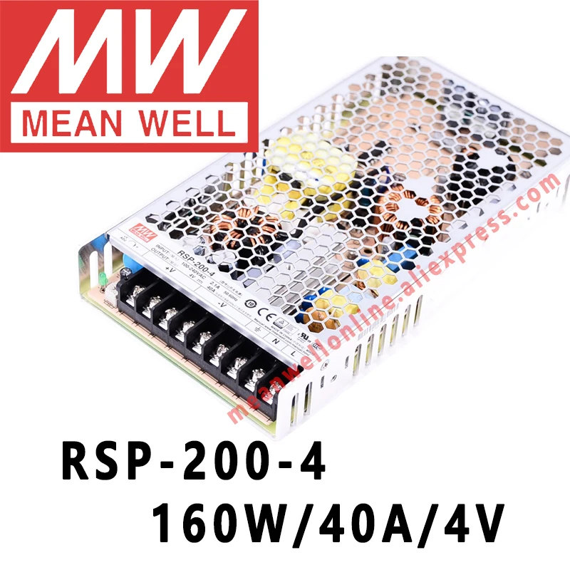 Mean Well RSP-200-4 meanwell 4VDC/40A/160W Single Output with PFC Function Power Supply online store