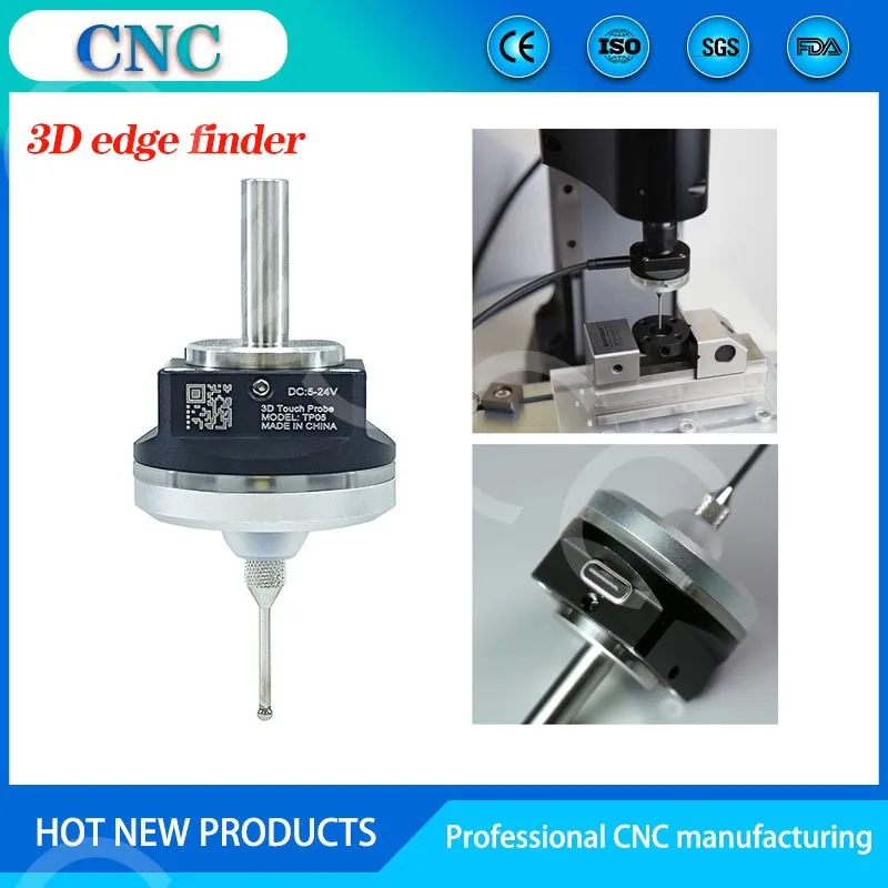 CNC engraving latest V5 anti-roll 3D Touch Probe edge finder to find the center desktop CNC probe compatible with mach3 and grbl