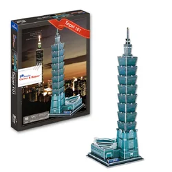 Taipei 101 Tower TaiWan Financial Center 3D EPS Paper Puzzle Building Model Toy China Famous Architecture Boy Girl Travel Gift