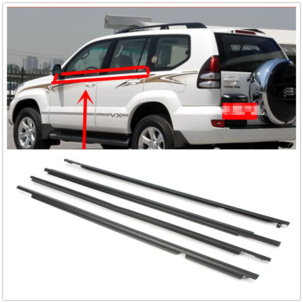 

For Toyota Land Cruiser Prado 120 Series Lexus GX470 2003-2009 Exterior Window Door Sealing Strip Weatherstrip Trim Glass Seal