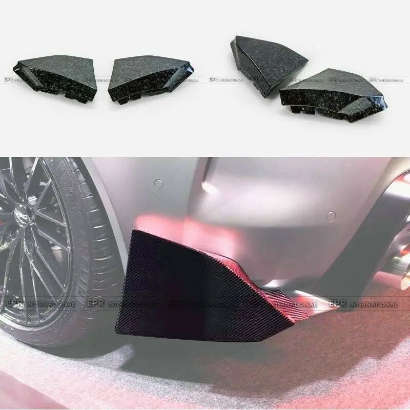 

For 19+ Toyota Supra A90 Forged Carbon Look Rear Bumper Spats addon Trim Bodykits