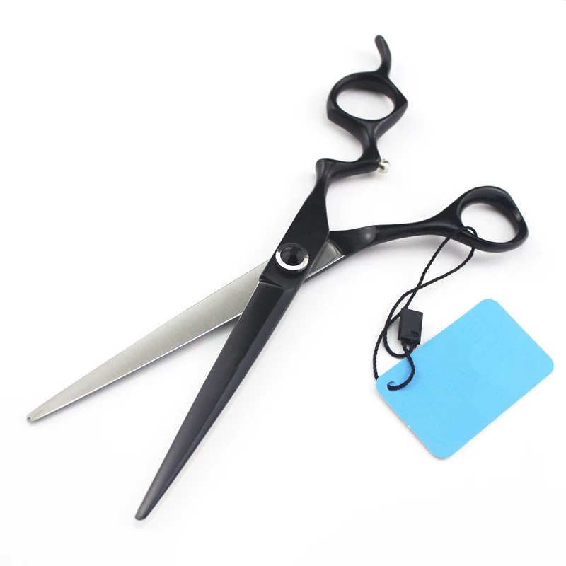 Professional 7 '' Japan steel black pet dog grooming hair cutting scissors cut barber haircutting shears Hairdresser scissors