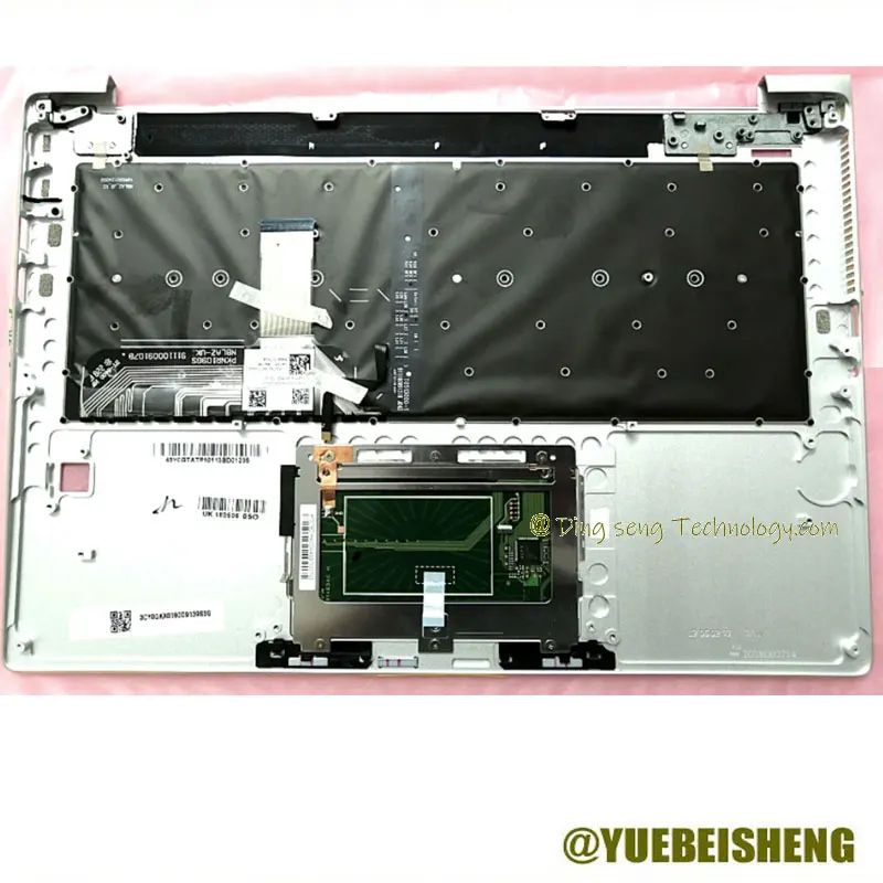 YUEBEISHENG                   New For HP Elitebook 1040 G4 Palmrest US keyboard upper cover Touchpad  FP hole 3CY0GKA01Y0