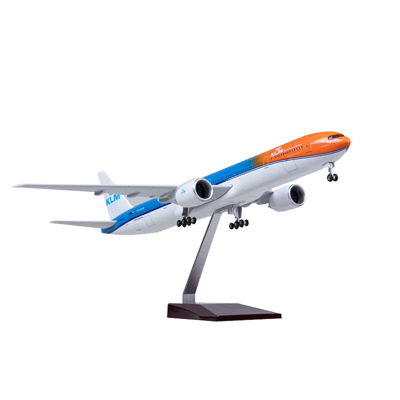 

47CM Netherlands Air Airline B777 777 Aviation Aircraft Plane Model W Collection Gift Collectible Display W Standable Airplane