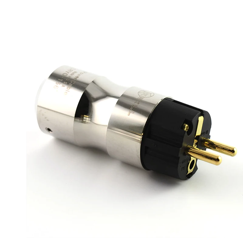 

Hifi pair Krell CRYO-156 Gold plated EU Schuko Power Plug Socket IEC Female Connector for hifi audio AC power cord