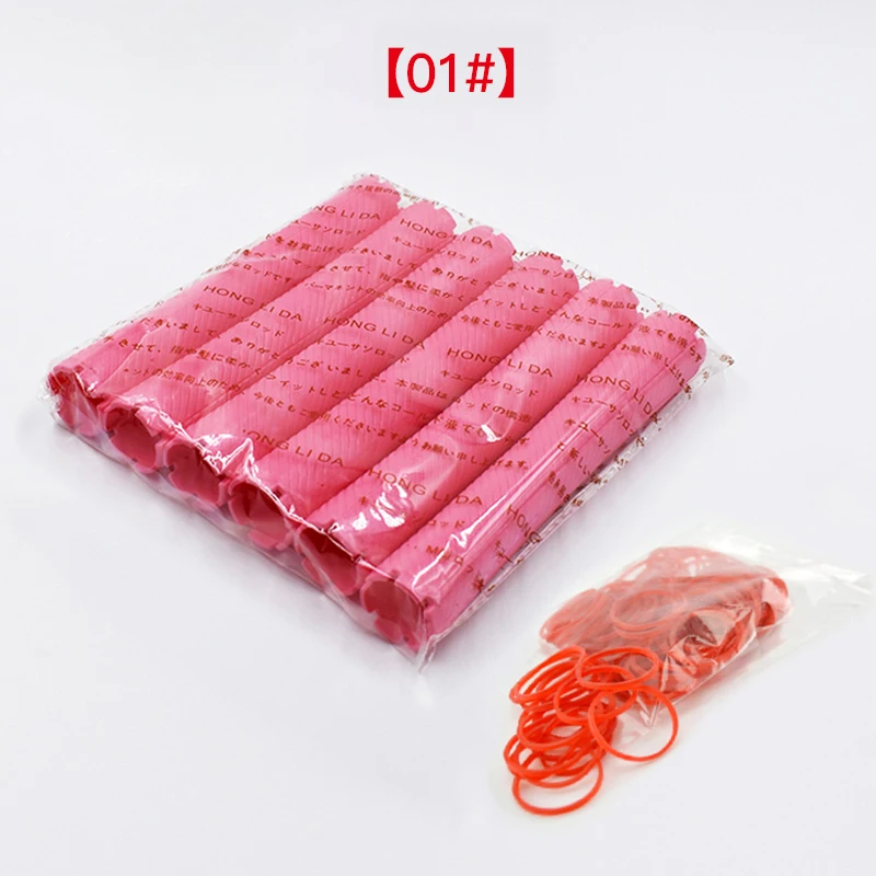 

18pcs/set 26*160mm Extra Long Hair Rollers with Rubber Bands Cold Perm Rods Curler Bars Clip Curling Hairdressing Supplies 1547