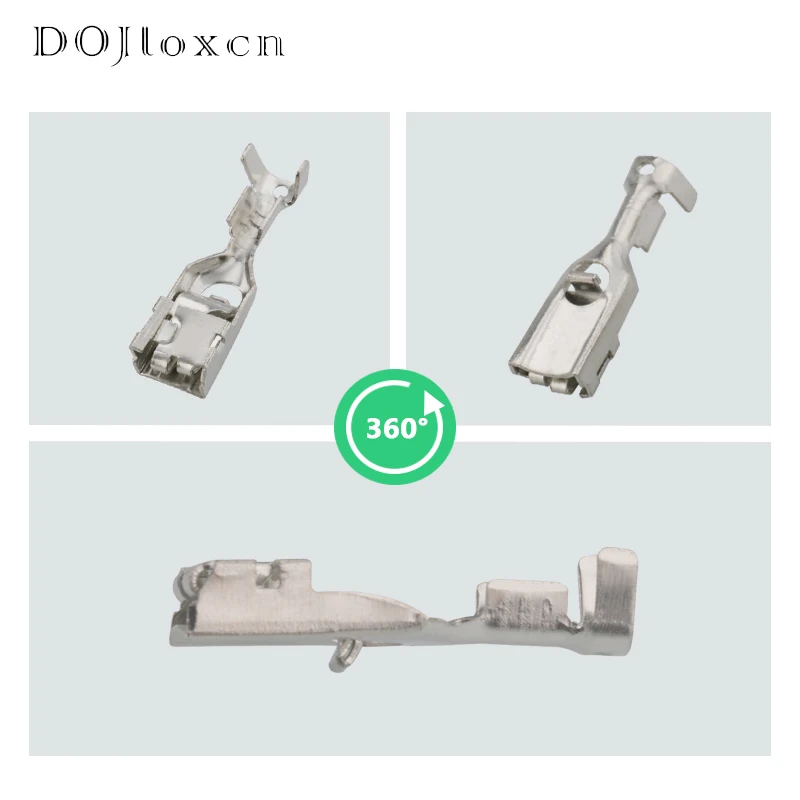 20 Pcs 4.8mm Series Brass Tinned Automotive Wiring Terminal Plug Female Connector Socket 142686-2