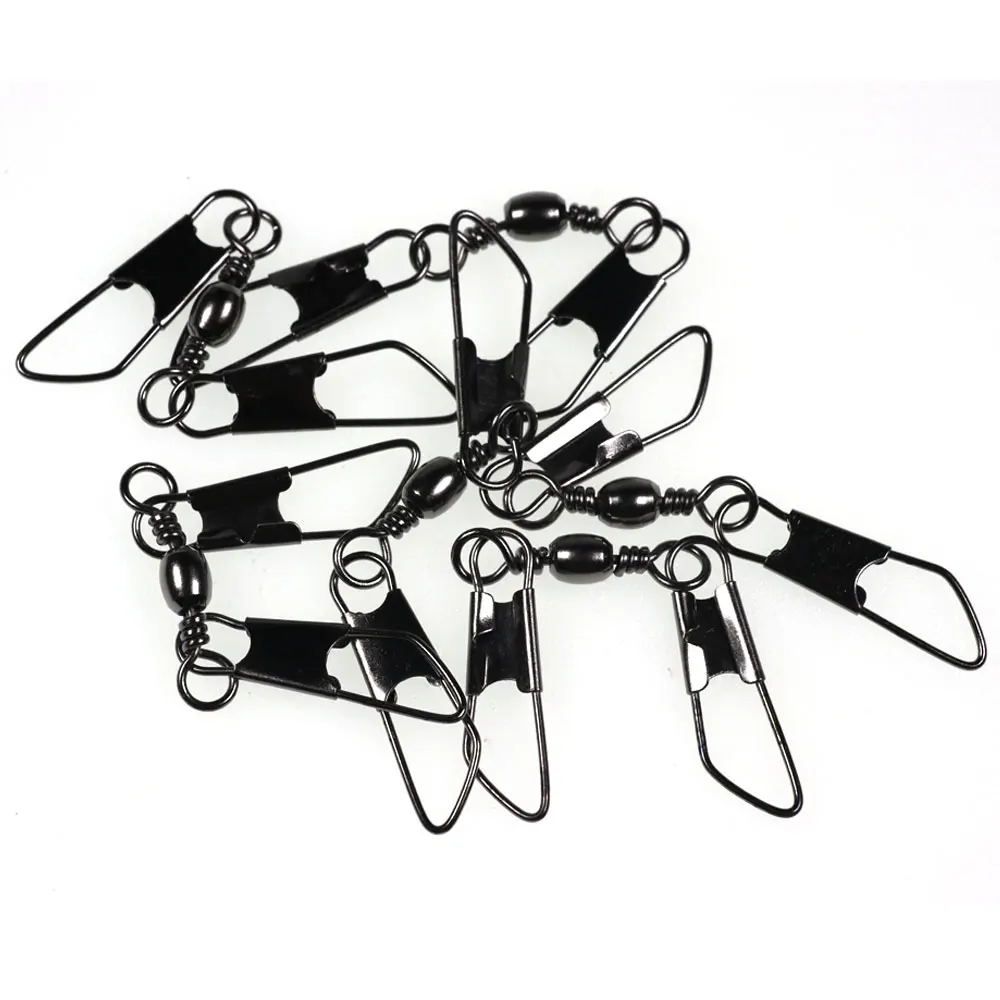 50 stücke/20 stücke Barrel Wirbel Mit Doppel Sicherheit Snaps Schnell Ändern Pin Angeln Locken Haken Stecker Angeln Gemeinsame zubehör – Detail 7
