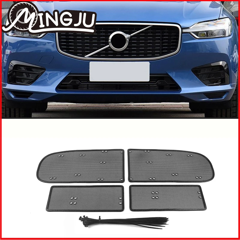 

Stainless Front Grille Insert Net Insect Screening Mesh Cover Trim for Volvo XC60 2018 2019 2020 Sport Accessories