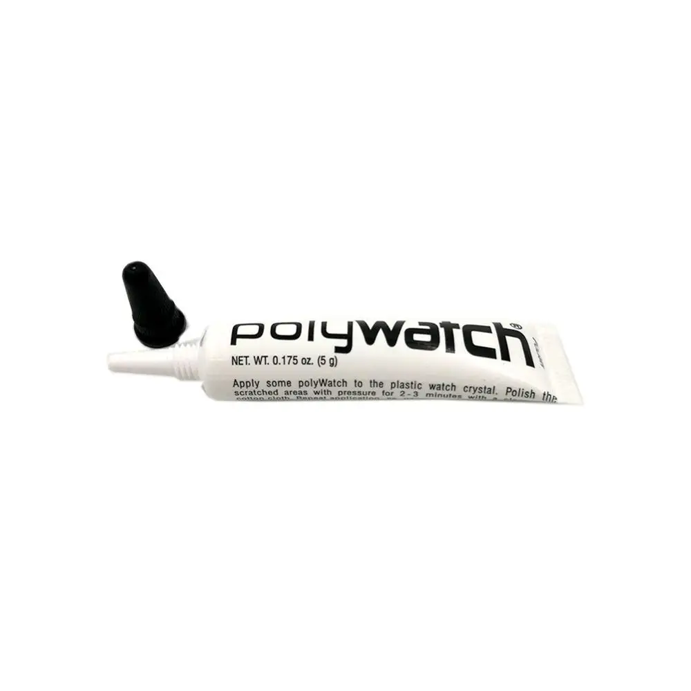 Pâte anti-rayures allemande PolyWatch, crème anti-rayures légère remodelée pour la réparation du visage de montre en plastique acrylique, telle que