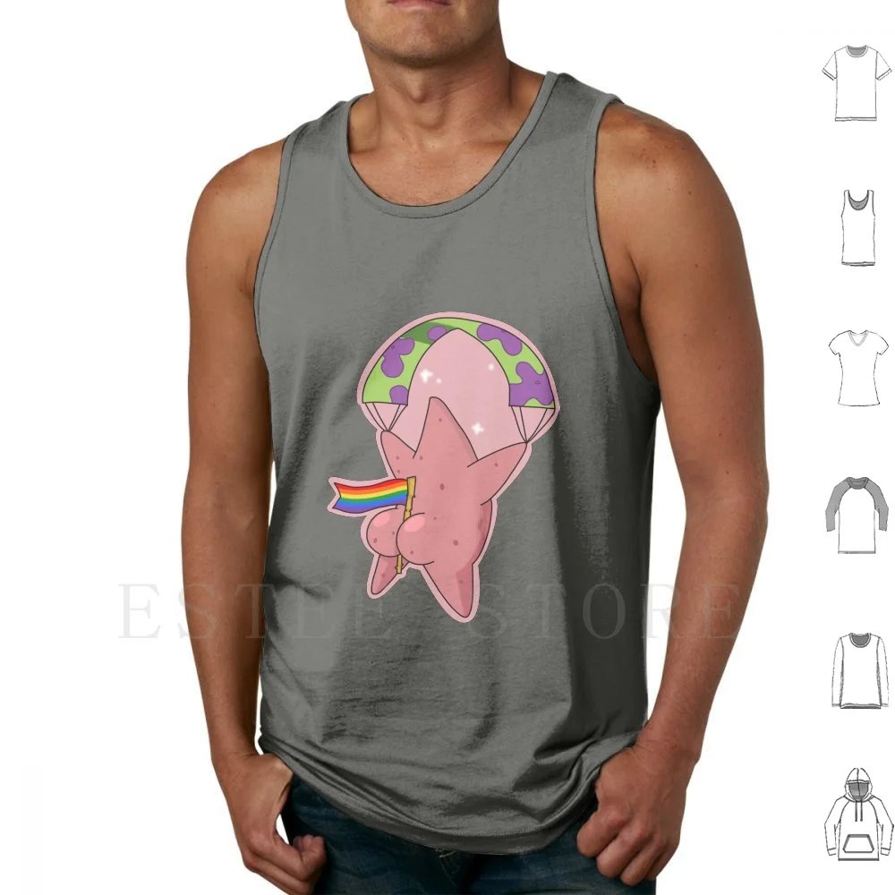 Star Alley Tank Tops Vest Cotton Star Square Pants Pride Funny Meme