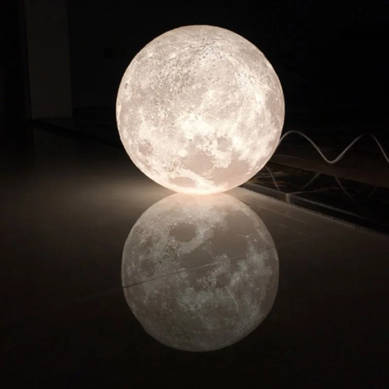 3D Print Pendant Lights Novelty Creative Moon Atmosphere Night Light Lamp Restaurant/Bar Hanging Lighting