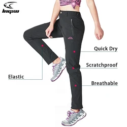 LNGXO-pantalones de senderismo para mujer, pantalón de secado rápido para exteriores, Camping, escalada, Trekking, impermeable, montaña, Ripstop, Verano