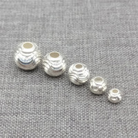 925 Sterling Silver Swirl Spiral Diamond Cut Corrugated Style Round Beads 4mm 5mm 6mm 7mm 8mm