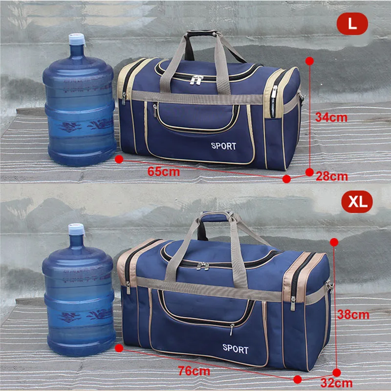 100L Outdoor Travel Bag Waterproof Oxford Cloth Duffel Bag Men's Durable Handbag Outdoor Sports Camping Storage Bag XA771D