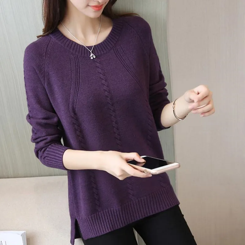 

Korean Knitted Sweater Women 2020 Autumn Winter Ladies Clothes Long Sleeve Jumper Tricot Pullover Female Tops Warm Clothing