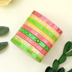 3pcs Slim Gold Foil Color Masking Washi Tape Letter star Decorative Adhesive Tape Diy Scrapbooking Sticker Label Stationery