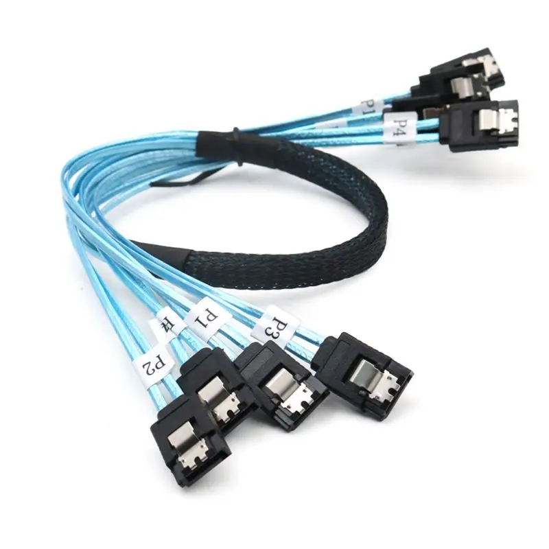 4 sata to 4 sata sas cable 6 SATA to 6 SATA SATA III 6Gbps SAS Cable for Server SATA 7 Pin to SATA 7 Pin Data Cable cord 0.5m 1m