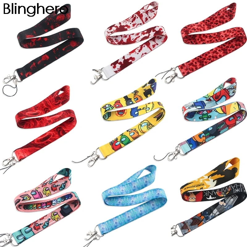 10pcs/lot BH1311 Blinghero Cartoon Lanyards Keys ID Card Phone Holder Keychain USB badge Neck Strap Hang Rope Lanyard