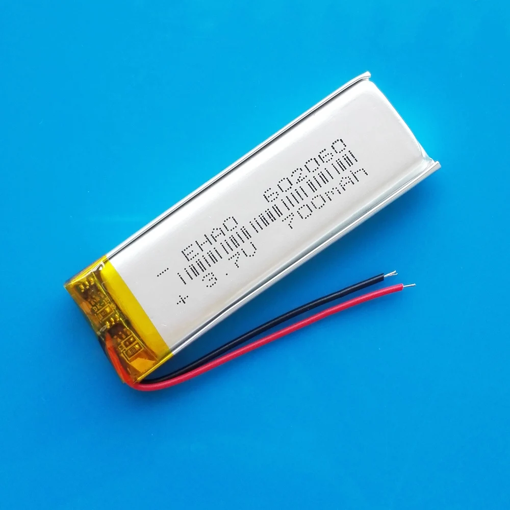 3.7V 700mAh 602060 lipo polymer lithium rechargeable battery for MP3 GPS DVD bluetooth recorder headset e-book camera