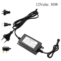 IP67 Waterproof 12Volt 30W Power Supply LED Driver Transformer for Lights Outdoor or Indoor EU,US,UK,AU Plug Input: 90-264VAC