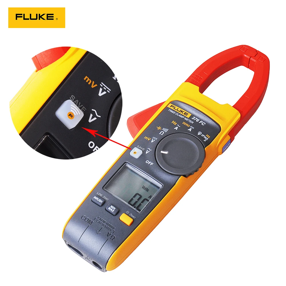 Fluke 376 FC True-RMS 1000A AC/DC Clamp Meter with iFlex, Measures AC/DC current with included iFlex current probe