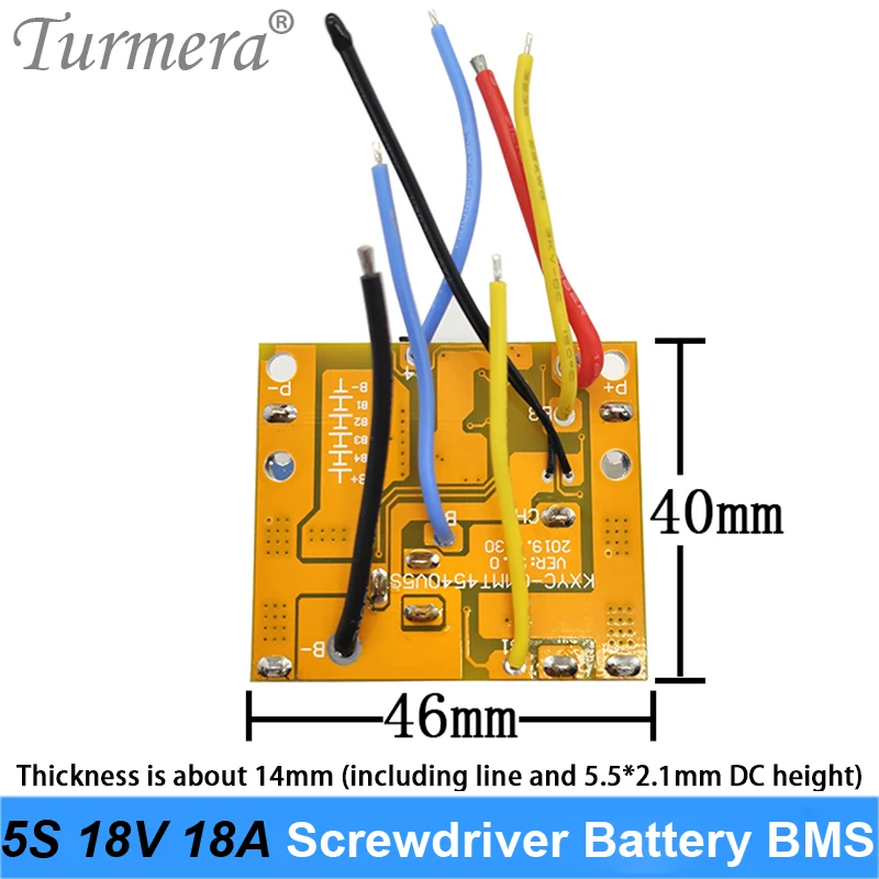 5S 18V 21V 18A 18650 bateria litowa BMS 18V śrubokręt bateria Shura ładowarka płyta ochronna dla makiita dewelt śrubokręt