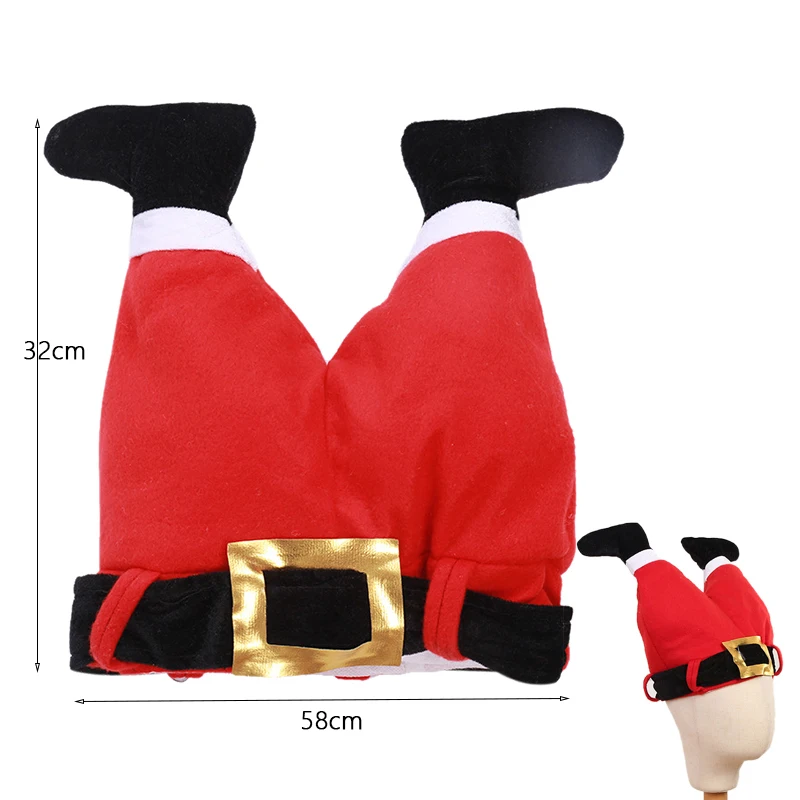 Christmas Hat Plush Elf Santa Hat Ornament Christmas cap Elf hats 2024 New Year Xmas Party Funny Theme Props Decoration Supplies