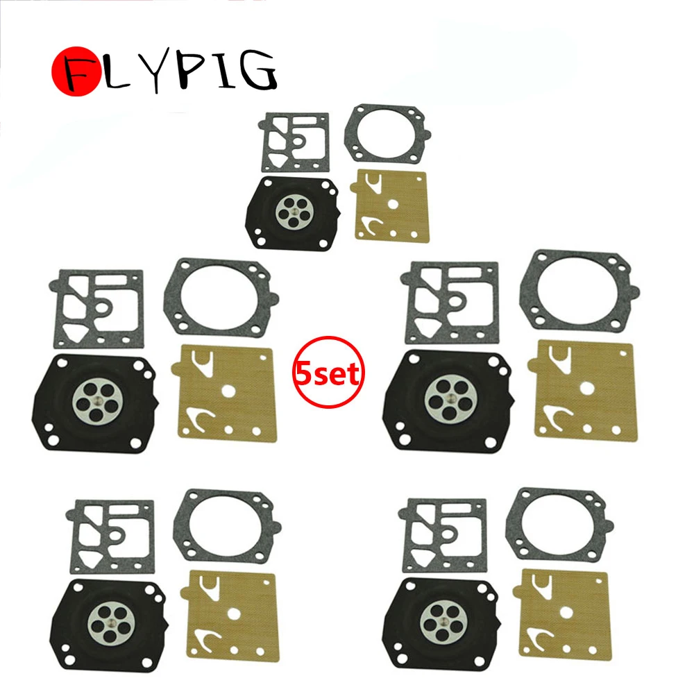 

5set Carburetor Repair Diaphragm Gasket Kit for Walbro D10-HD for Stihl MS 290 310 390 440 Husqvarna 133 371XP 365 372 Chainsaw