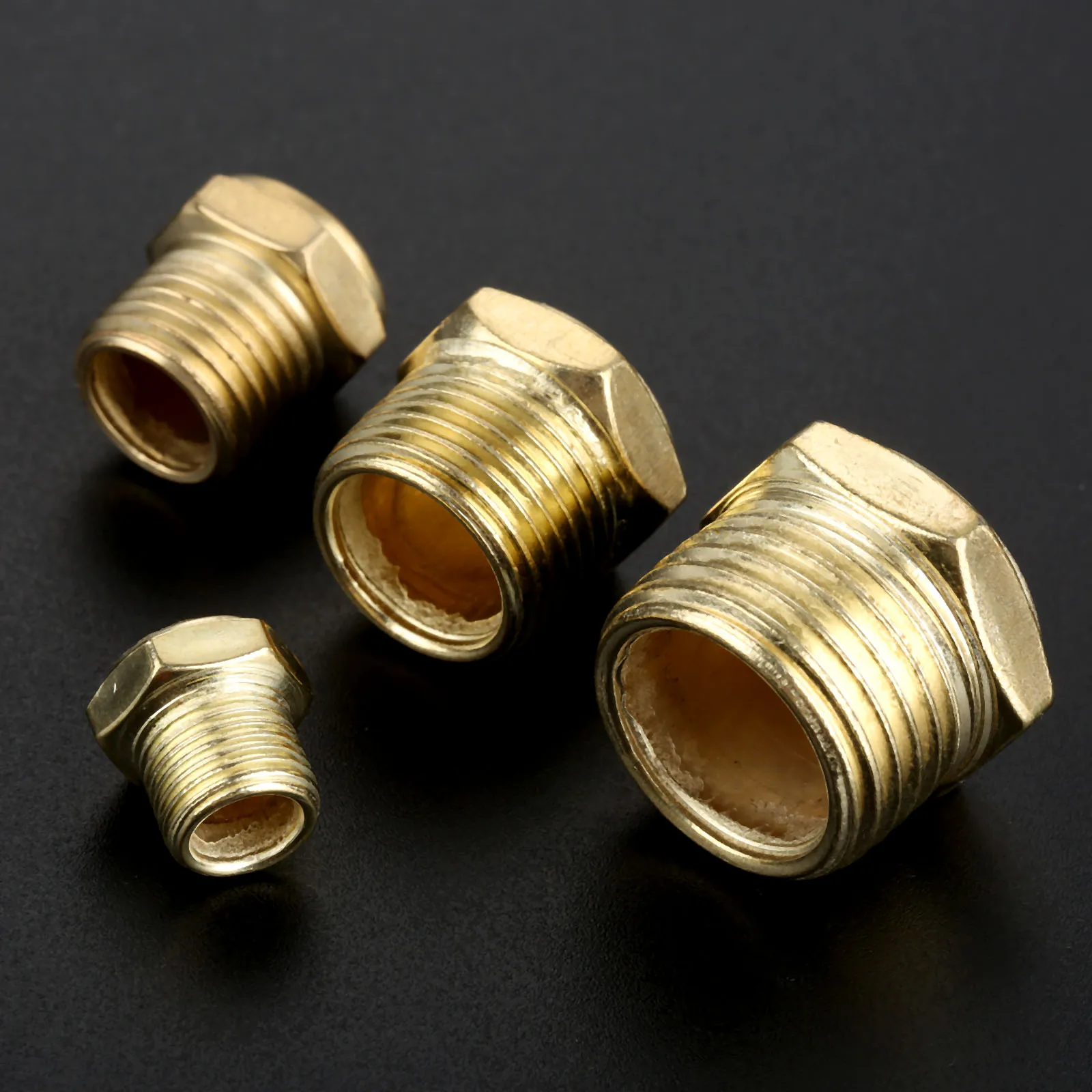 5Pc Brass Pneumatic Air Breather Vent Muffler Pneumatic Fitting Noise Filter Reducer Connector 1/8 1/4 3/8 1/2 Threaded