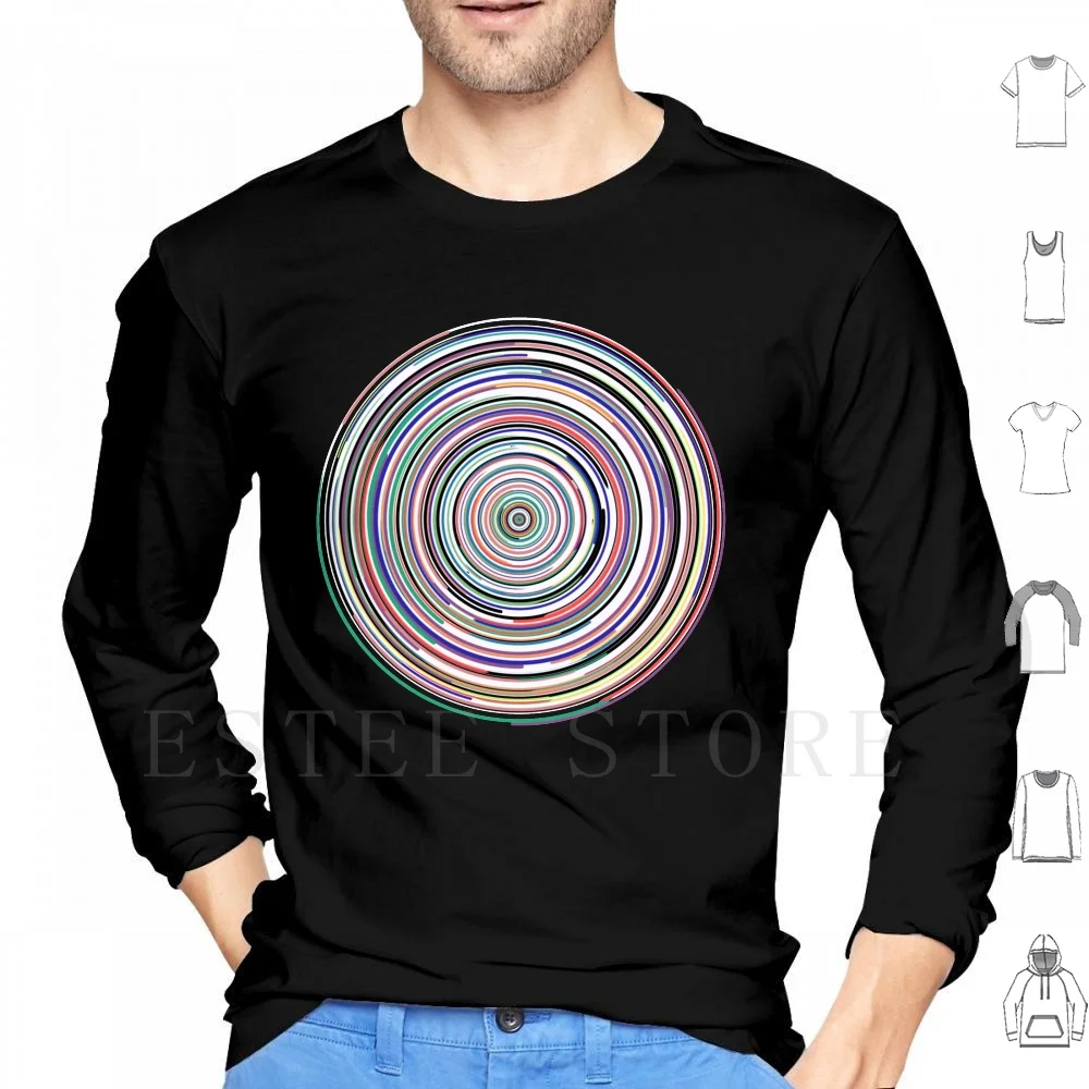 Colorful Spirograph Mandala Hoodie Long Sleeve Mandala Pattern Doodle Black And White Mandala Zen Doodle Zen Pattern