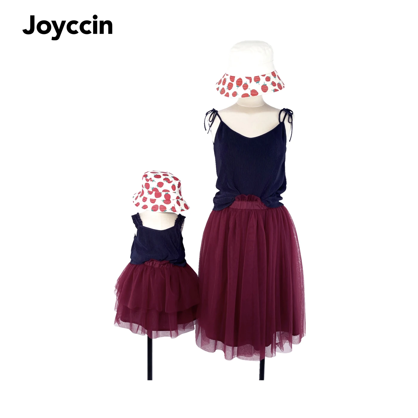 Joyccin Skirt Tank Set Lace Skirt Girls Fluffy Chiffon Tulle Skirt Mother Daughter Suspended Tank Top Summer Princess Party Look