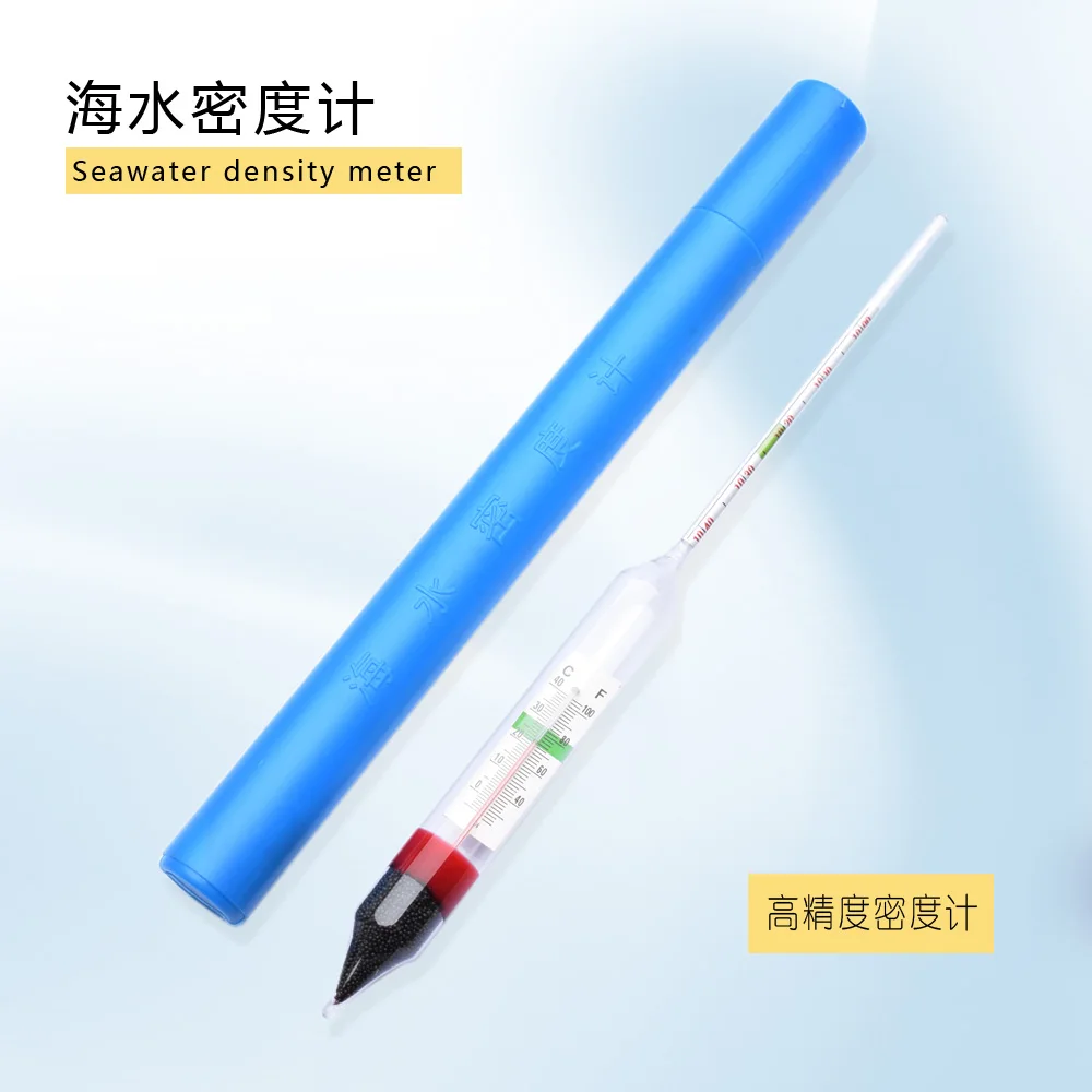 

1pc hydrometer density meter densitometer densimeter 1.000-1.040 Warm seawater density meter attached salt water Densitometers